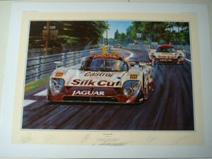 1990 Le Mans poster by Nicholas Watts - autographed