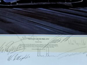 Monaco GP 1973 14 Signatures - Border Detail - Nicholas Watts
