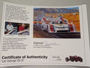 Sample COA for Let George Do It