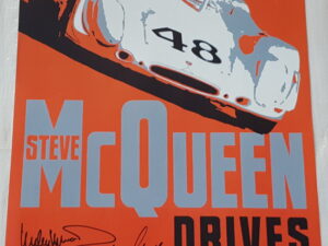 Steve McQueen Drives Autographed Poster