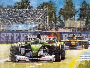 Jaguars Formula One Debut - Signed by Eddie Irvine