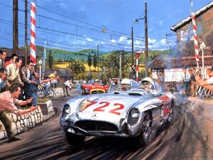 Mille Miglia 1955 Autographed Print