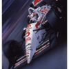 Car racing art poster of Nigel Mansell in Paradise