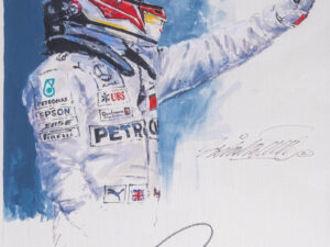 Lewis Hamilton 2019 Autographed Painting - Close Up