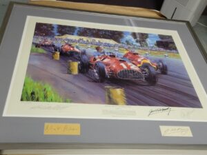 Framed Ferrari First Victory - Nicholas Watts