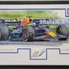 Verstappen Autographed 2023 Italian GP Framed Painting - Nicholas Watts