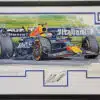 Verstappen Autographed 2023 Italian GP Framed Painting - Nicholas Watts